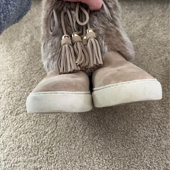 Tory Burch Anjelica Suede and Rabbit Fur Boot - Brown - size 7 - Picture 6 of 10